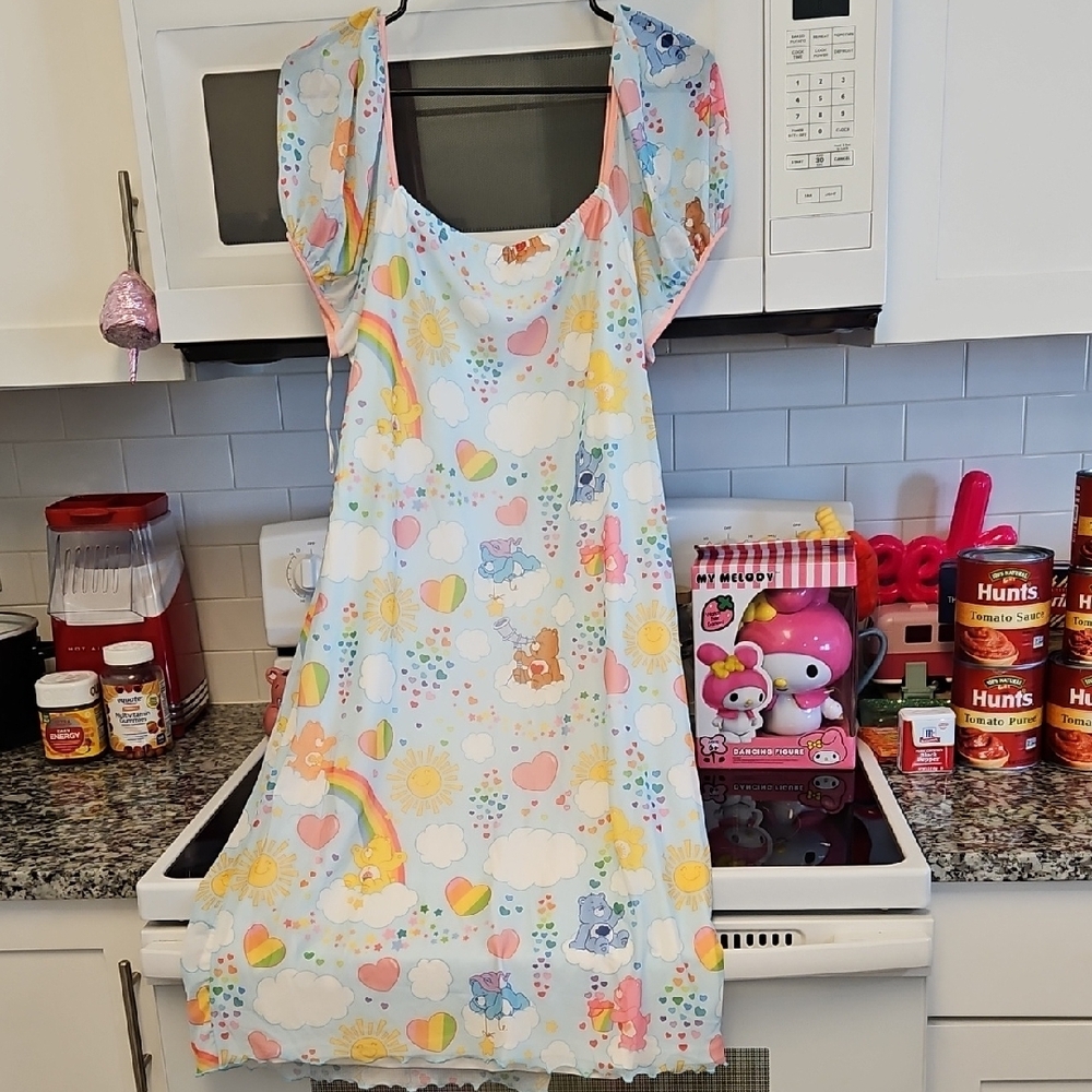 NWT 3X Colorful Care Bears Cartoon Print Dress - Picture 8 of 8